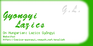 gyongyi lazics business card