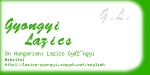 gyongyi lazics business card